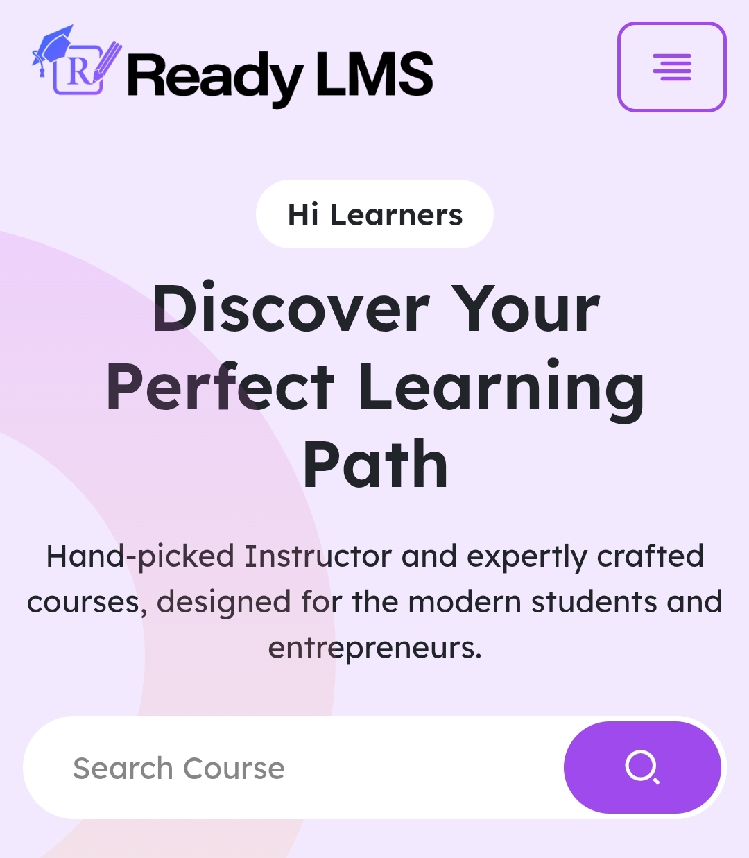 Ready LMS - Sistema completo de gerenciamento de aprendizagem Sites, aplicativo móvel